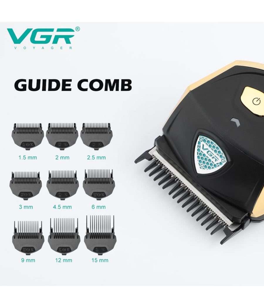 Tagliacapelli Professionale Ricaricabile Senza Fili Regolabarba Uomo Rasoio V-910         