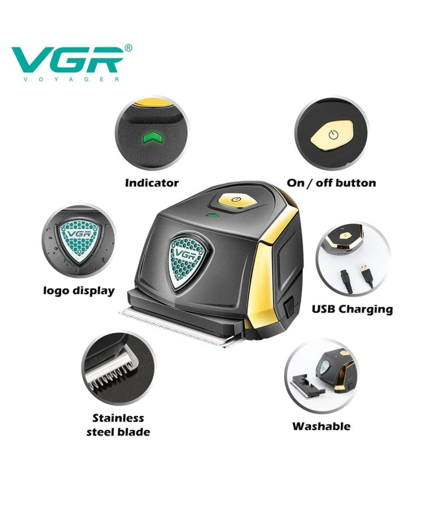 Tagliacapelli Professionale Ricaricabile Senza Fili Regolabarba Uomo Rasoio V-910         