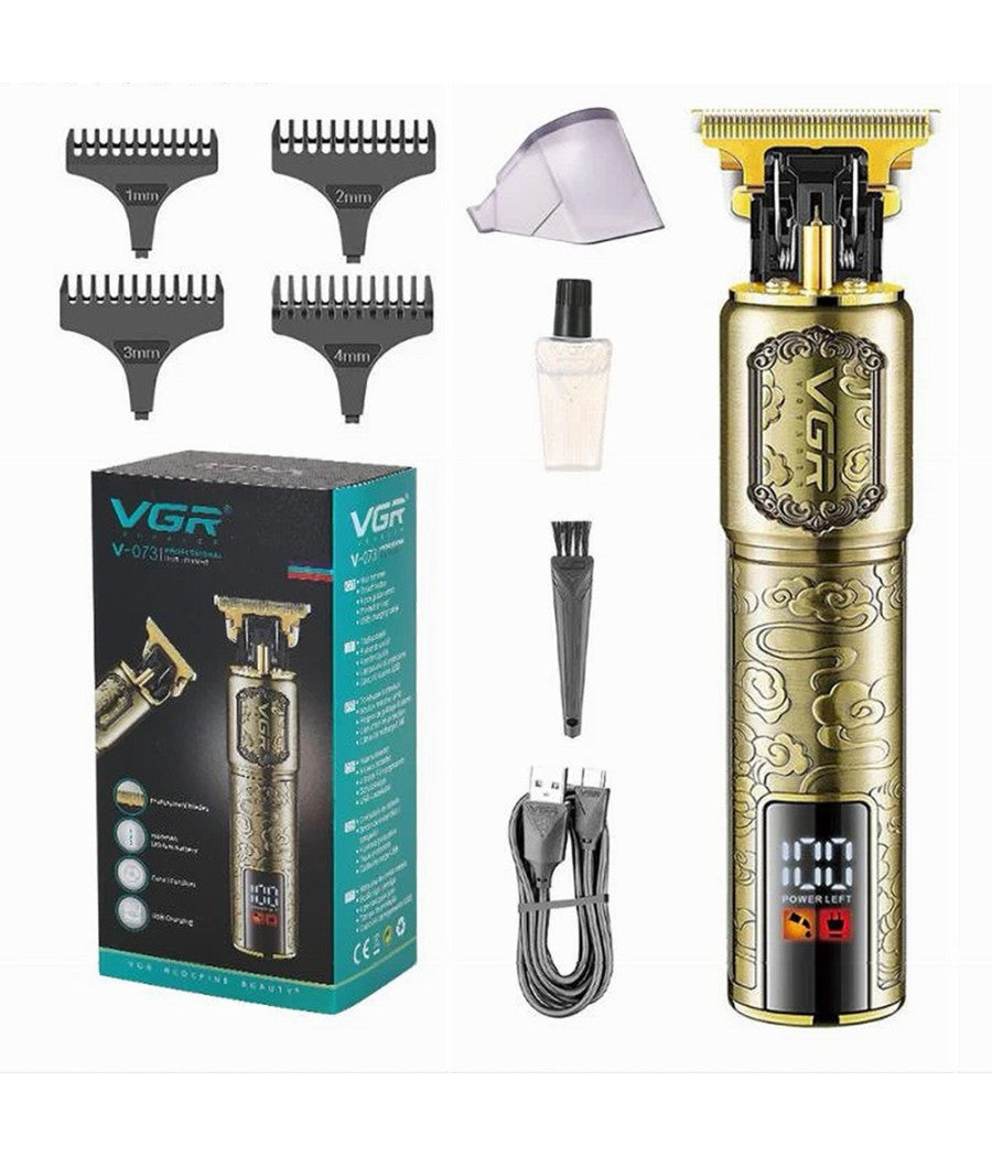 Tagliacapelli Professionale Ricaricabile Senza Fili Regolabarba Usb Rasoio V-073         