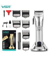 Tagliacapelli Professionale Ricaricabile Usb Base Ricarica Display Digitale V662         