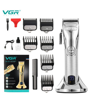 Tagliacapelli Professionale Ricaricabile Usb Base Ricarica Display Digitale V662         