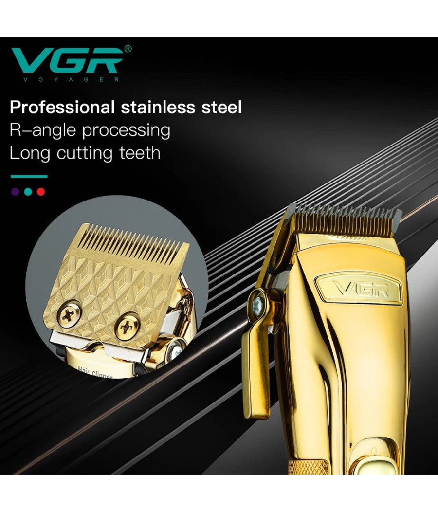 Tagliacapelli Professionale Ricaricabile Usb Base Ricarica Display Digitale V662         