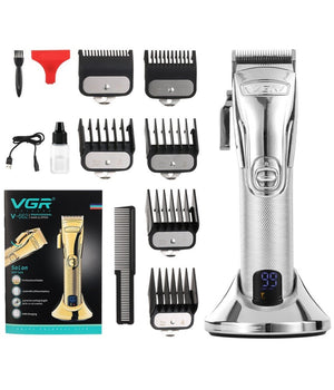 Tagliacapelli Professionale Ricaricabile Usb Base Ricarica Display Digitale V662         