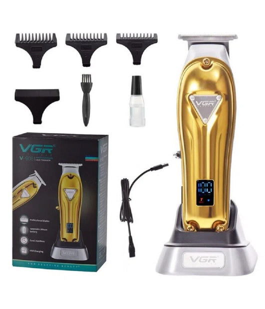 Tagliacapelli Professionale Ricaricabile Usb Trimmer Uomo Lcd Cordless V-908 Base         