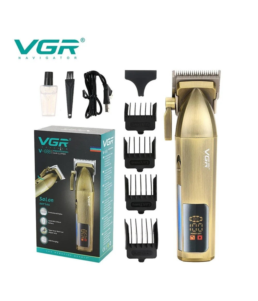 Tagliacapelli Professionale Senza Fili Display Led A Batteria Ricaricabile V-688         