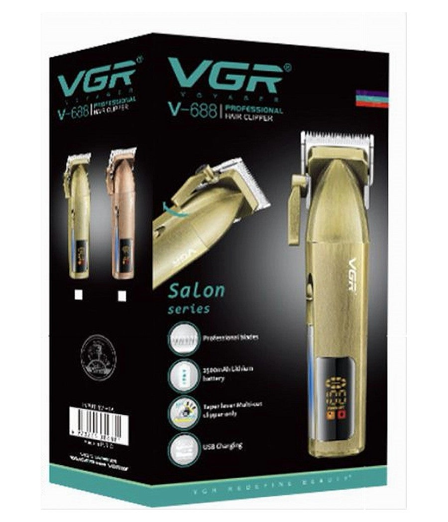 Tagliacapelli Professionale Senza Fili Display Led A Batteria Ricaricabile V-688         