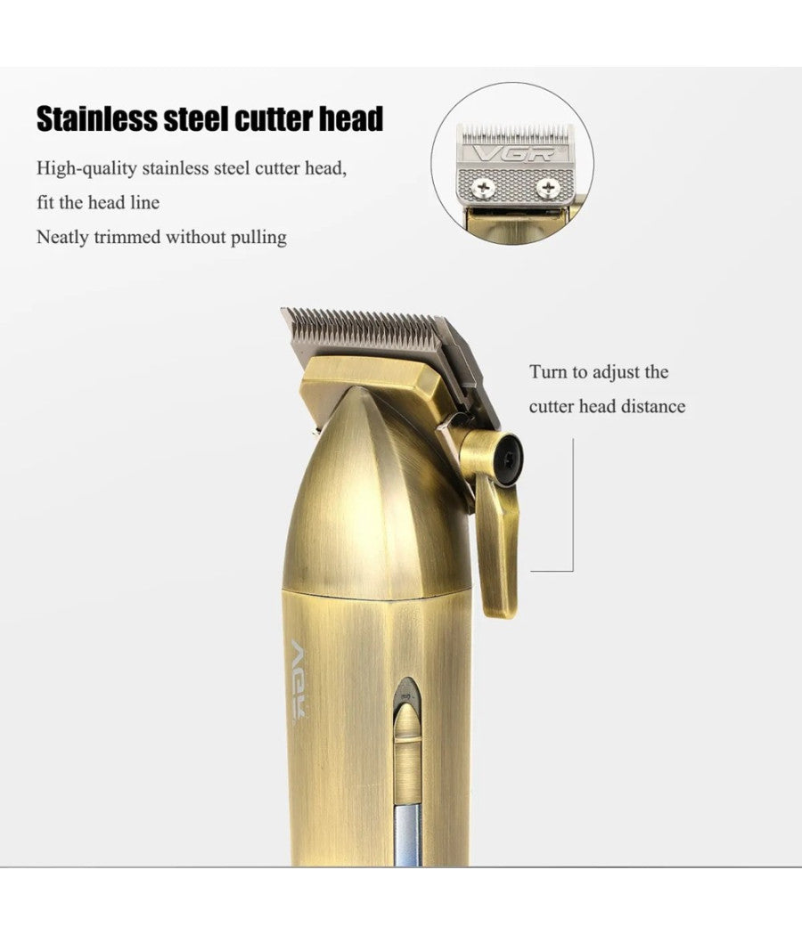 Tagliacapelli Professionale Senza Fili Display Led A Batteria Ricaricabile V-688         