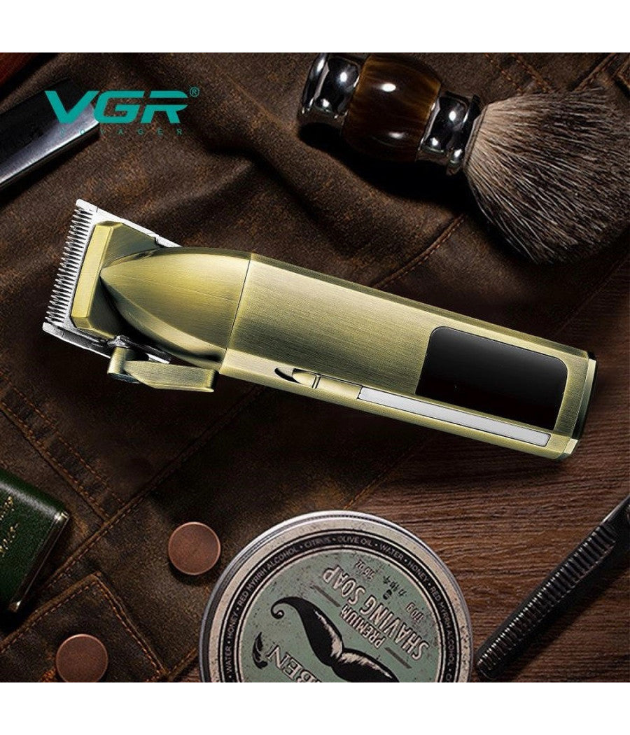 Tagliacapelli Professionale Senza Fili Display Led A Batteria Ricaricabile V-688         