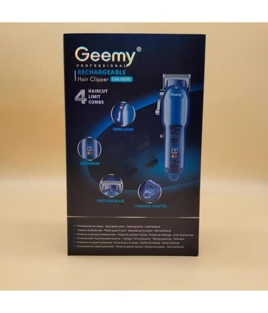 Tagliacapelli Professionale Senza Fili Display Led Capelli Barba A Batteria Gm-6696         