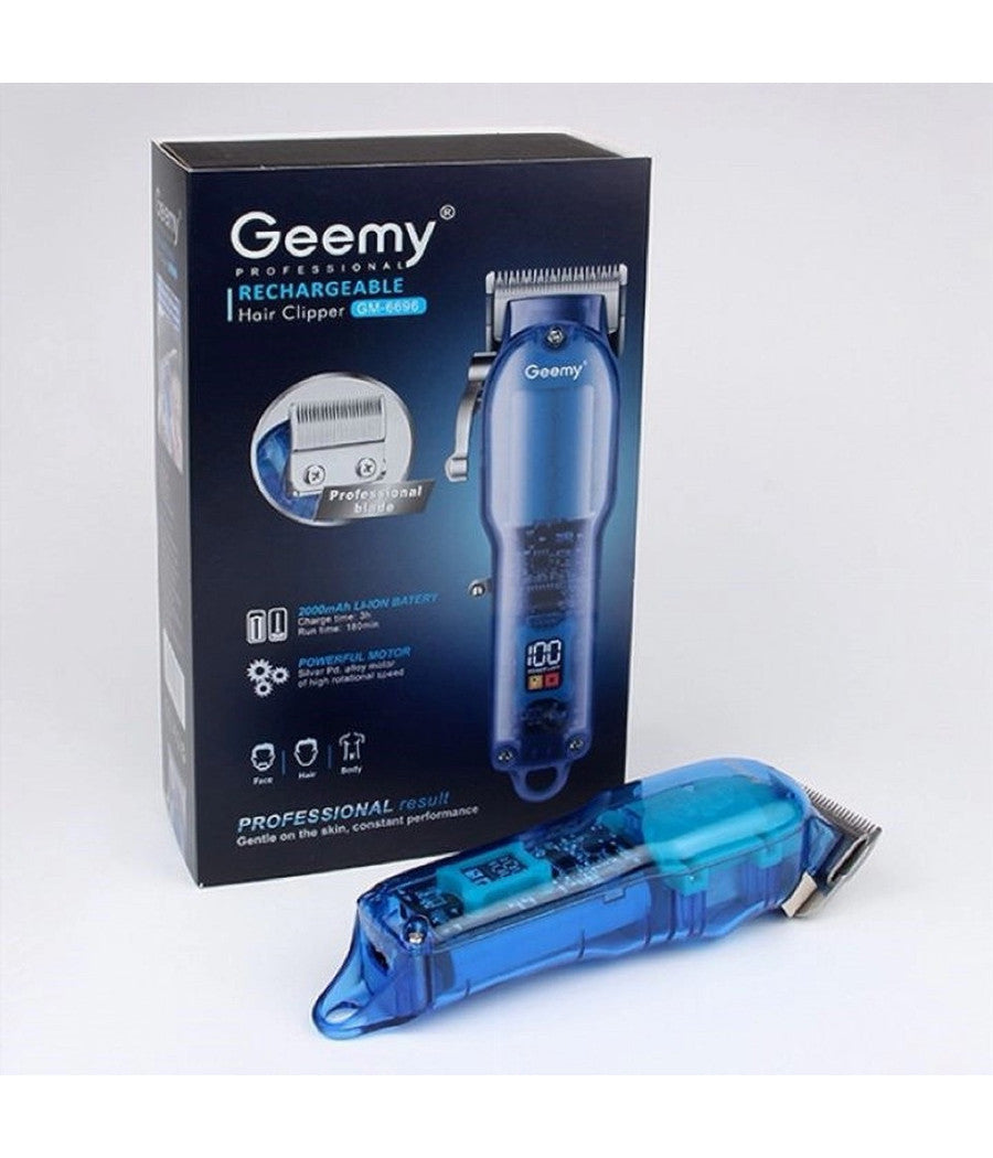 Tagliacapelli Professionale Senza Fili Display Led Capelli Barba A Batteria Gm-6696         