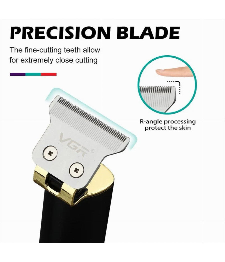 Tagliacapelli Professionale Senza Fili Lama A T Uomo A Batteria Rasoio Vgr V-009         