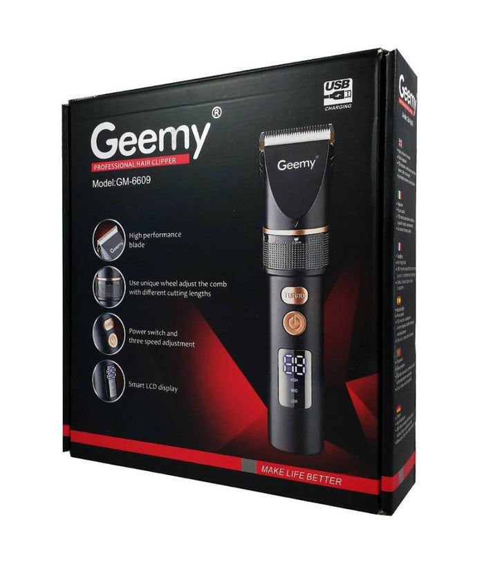 Tagliacapelli Professionale Trimmer A Batteria Ricaricabile Display Lcd Gm-6609         