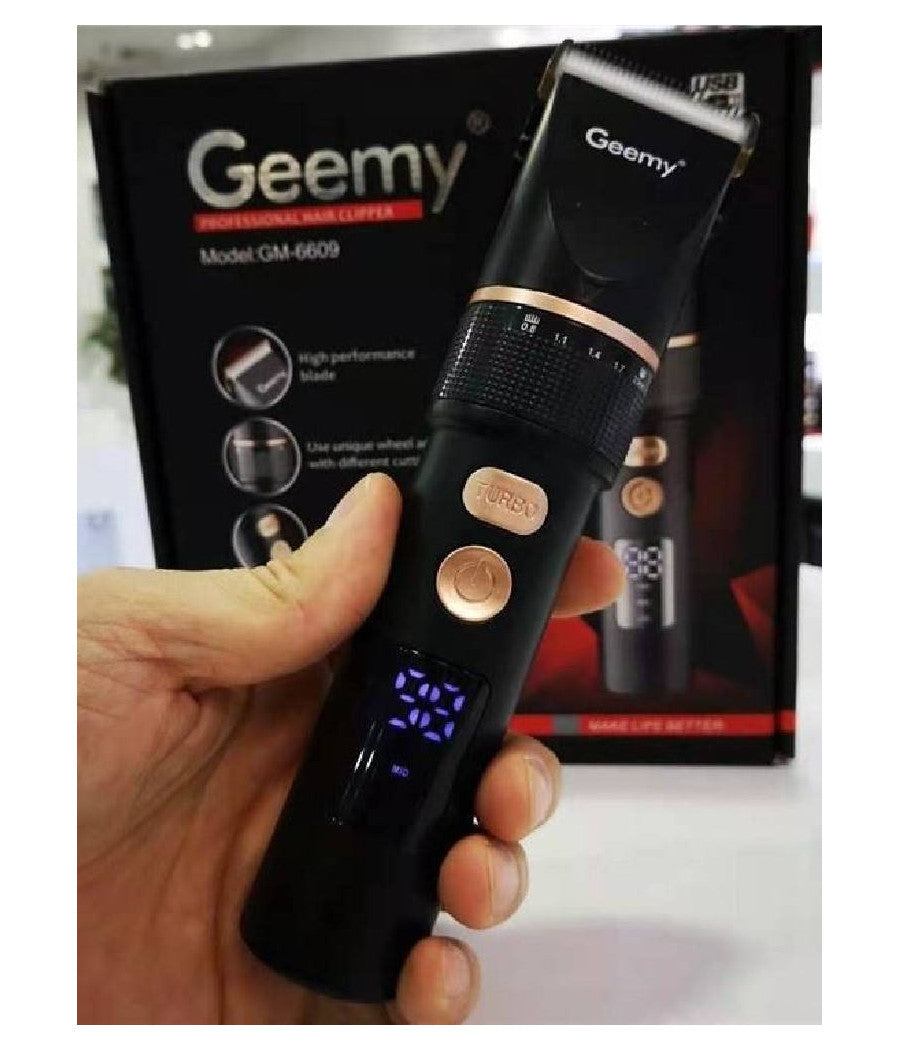 Tagliacapelli Professionale Trimmer A Batteria Ricaricabile Display Lcd Gm-6609         