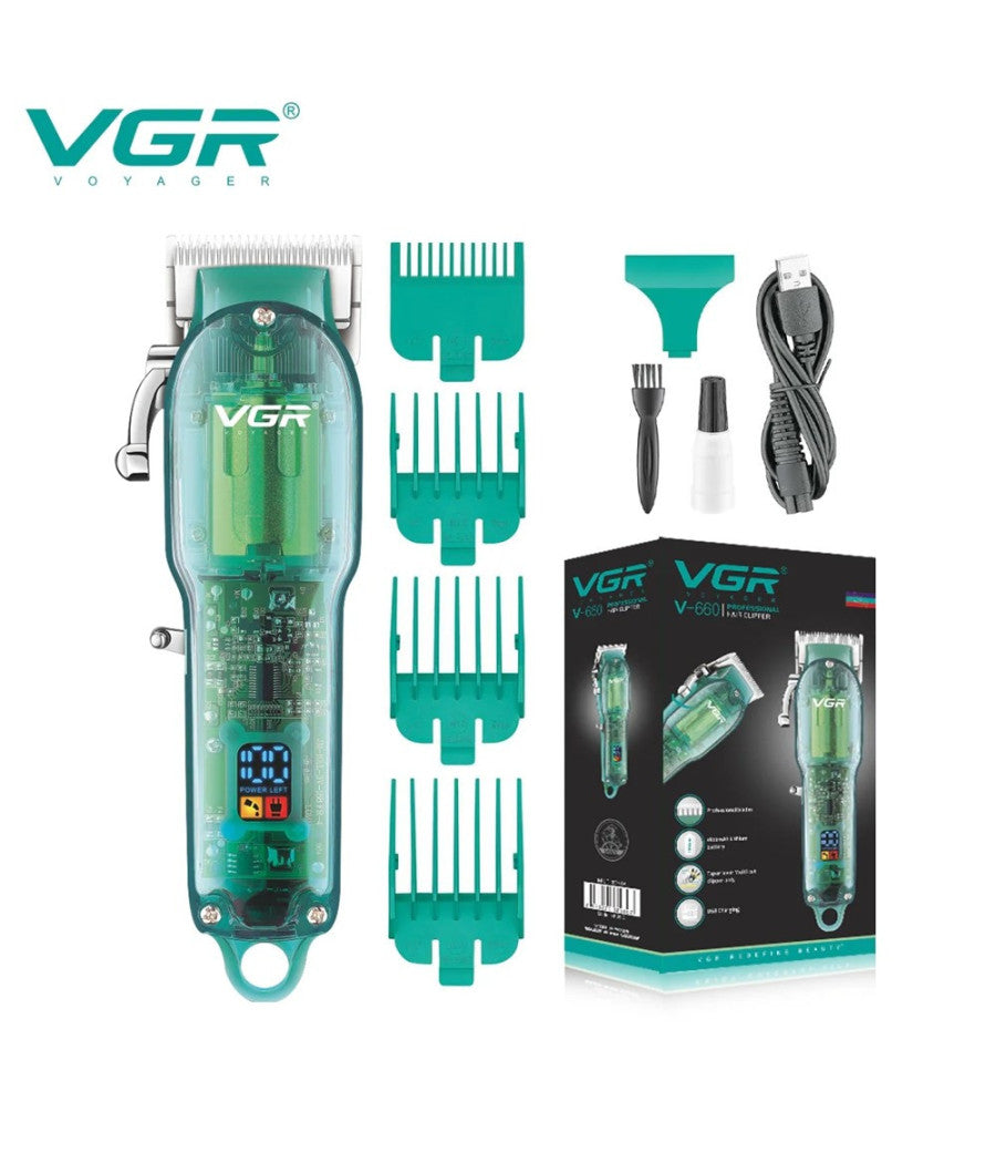 Tagliacapelli Professionale Uomo Senza Fili Ricaricabile Usb Leva Conica Vgr V-660         