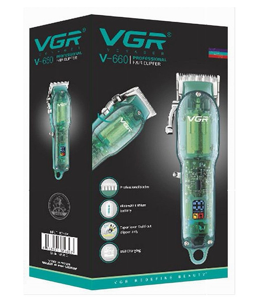 Tagliacapelli Professionale Uomo Senza Fili Ricaricabile Usb Leva Conica Vgr V-660         