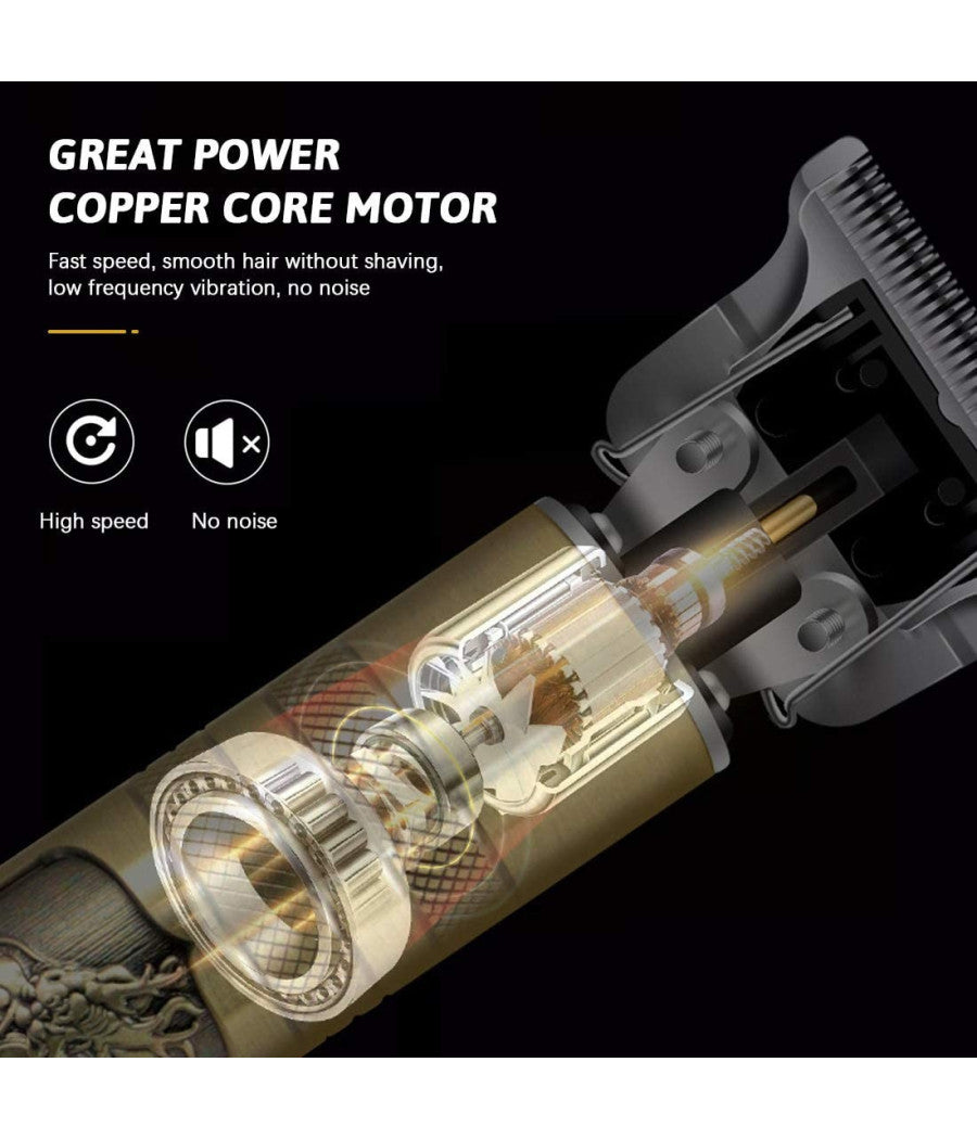 Tagliacapelli Rasoio Elettrico Professionale Ricaricabile Retrò Vintage Budda         