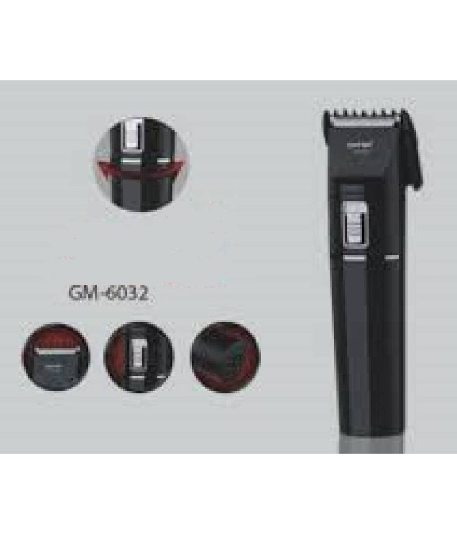 Tagliacapelli Rasoio Elettrico Professionale Ricaricabile Taglia Barba Gm-6032         