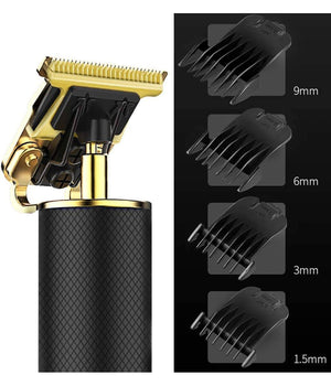 Tagliacapelli Rasoio Elettrico Professionale Usb Ricaricabile Retrò Vintage Nero         