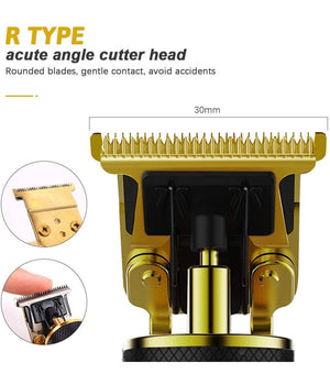 Tagliacapelli Rasoio Elettrico Professionale Usb Ricaricabile Retrò Vintage Nero         