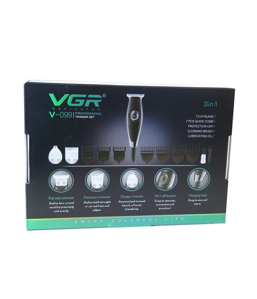 Tagliacapelli Rasoio Elettrico Regola Barba Taglia Capelli Accessori Vgr V-099         