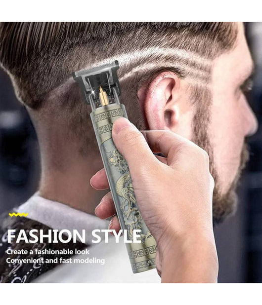 Tagliacapelli Rasoio Elettrico Ricaricabile Regolabile Taglia Barba Capelli Prof  Oro       