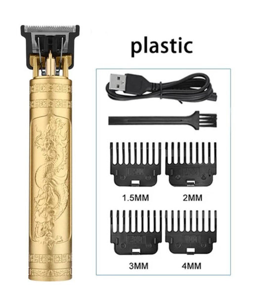 Tagliacapelli Rasoio Elettrico Ricaricabile Regolabile Taglia Barba Capelli Prof  Oro       