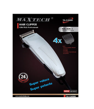 Tagliacapelli Rasoio Rasatura Con Filo Regolabile Professionale Maxtech Da Uomo Ta-ca008         