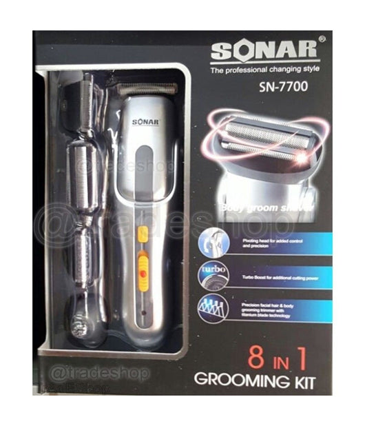 Tagliacapelli Rasoio Regola Barba 3 Pettini Diverse Lunghezze Titanio         