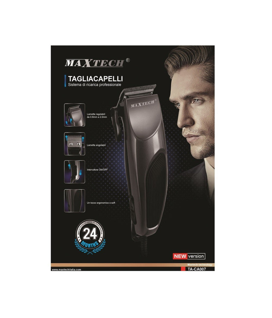 Tagliacapelli Rasoio Uomo Sistema Di Ricarica Professionale Maxtech Ta-ca007         