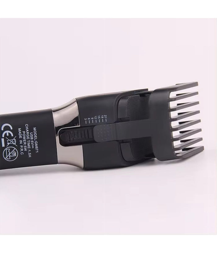 Tagliacapelli Ricaricabile Professionale In Metallo Elettrico Senza Fili Gm-871         