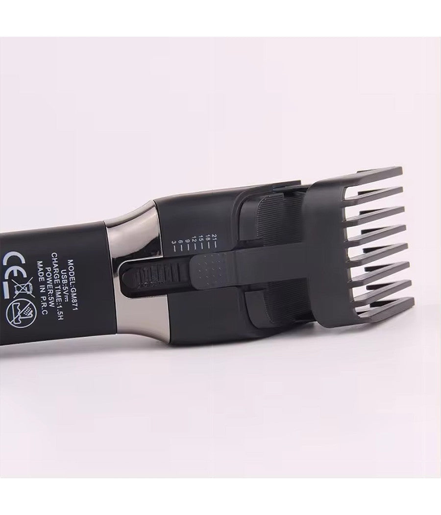 Tagliacapelli Ricaricabile Professionale In Metallo Elettrico Senza Fili Gm-871         