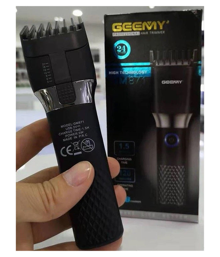 Tagliacapelli Ricaricabile Professionale In Metallo Elettrico Senza Fili Gm-871         