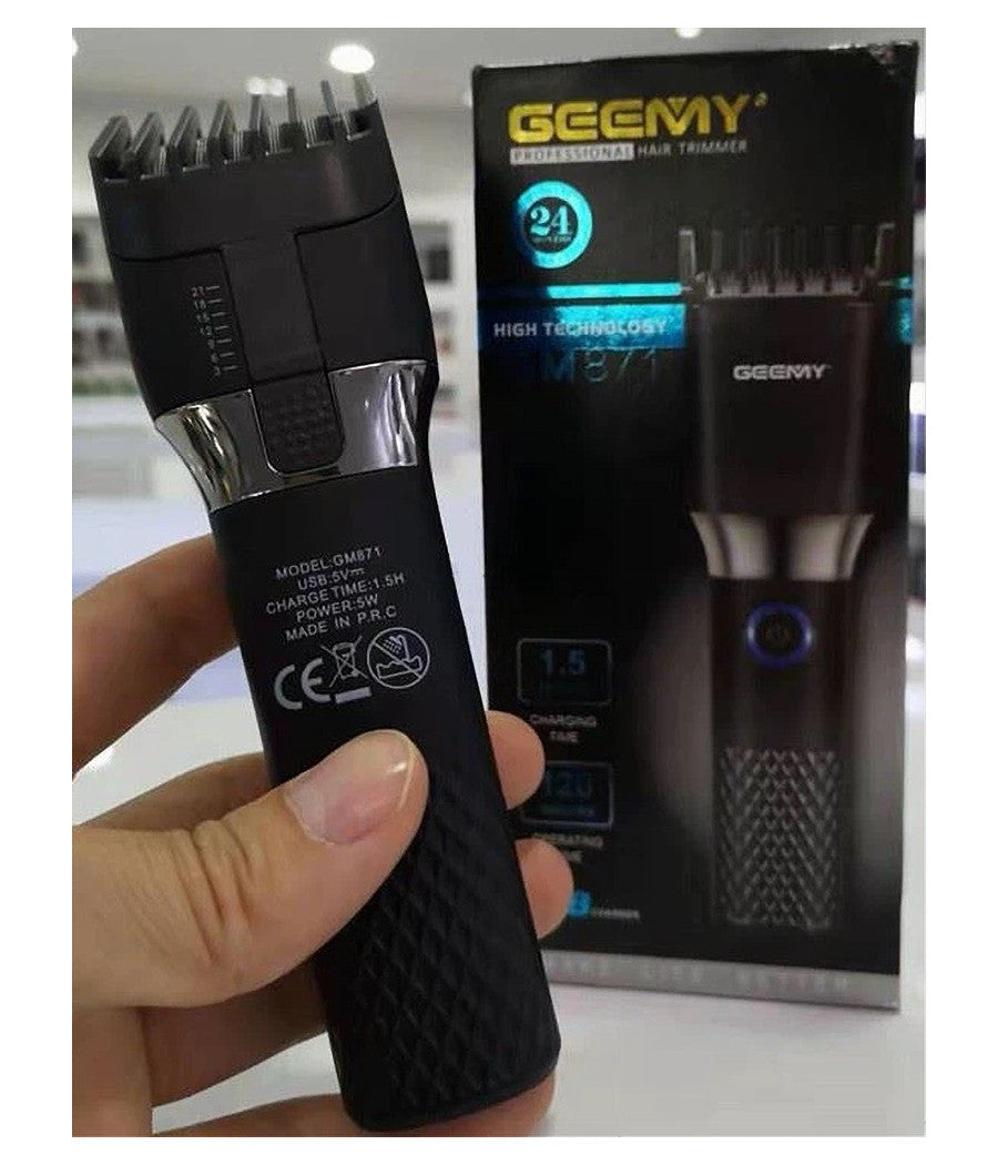 Tagliacapelli Ricaricabile Professionale In Metallo Elettrico Senza Fili Gm-871         