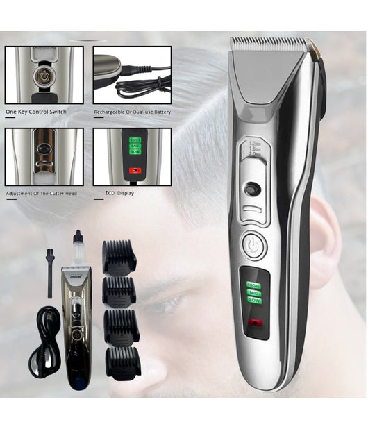 Tagliacapelli Ricaricabile Testa Taglio In Ceramica Titanio Display Led Q-l8188         