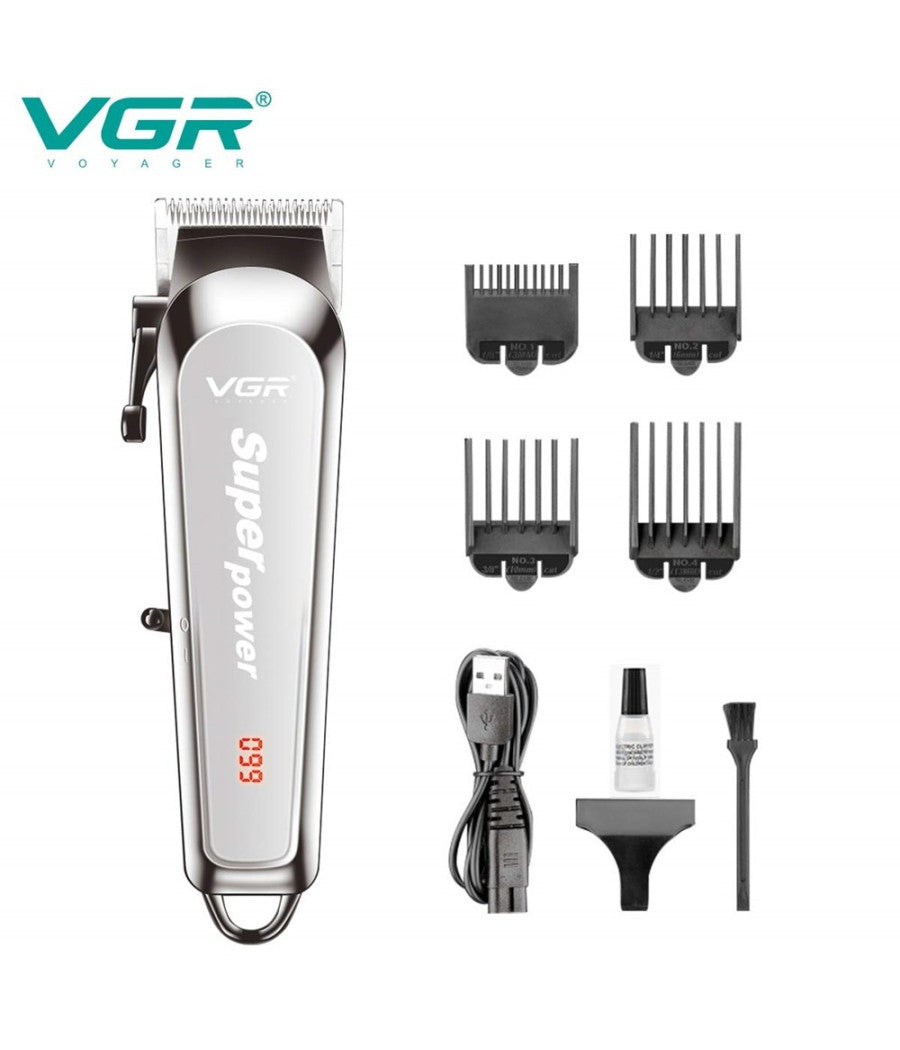 Tagliacapelli Senza Fili Regolabarba Uomo Batteria Ricaricabile Rasoio Vgr V-060         