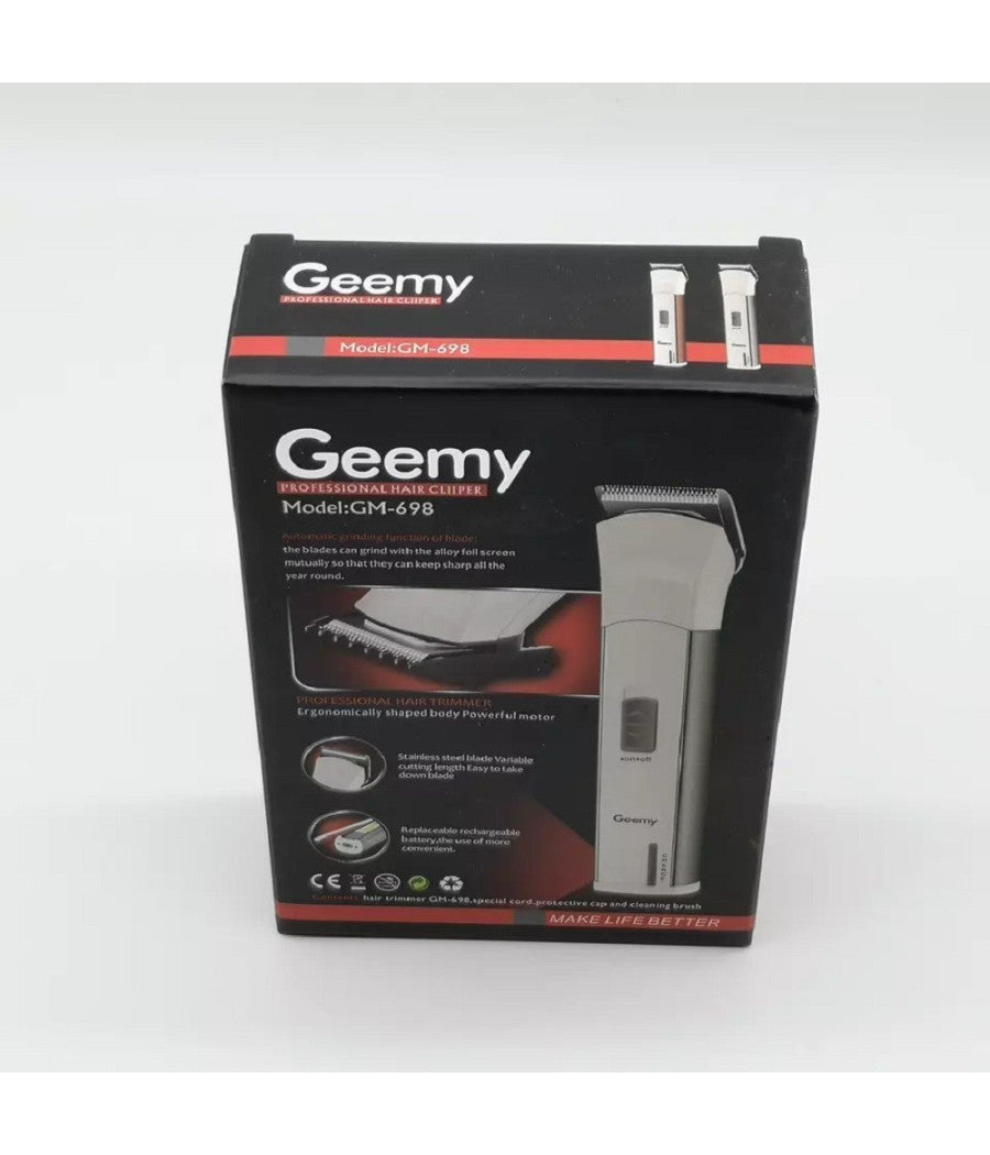 Tagliacapelli Tagliabarba Professionale Elettrico A Batteria Ricaricabile Gm-698         