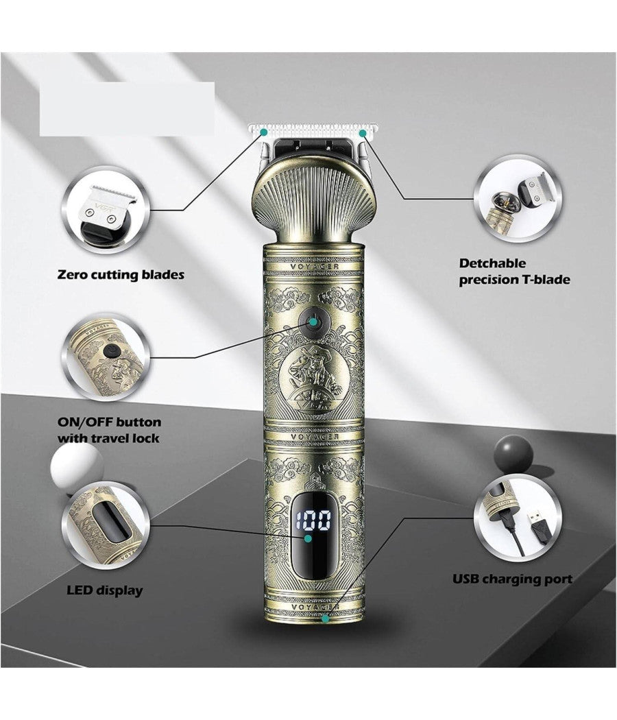 Tagliacapelli Uomo Professionale Senza Filo Ricaricabile A Batteria 0 Mm Vgr 962         