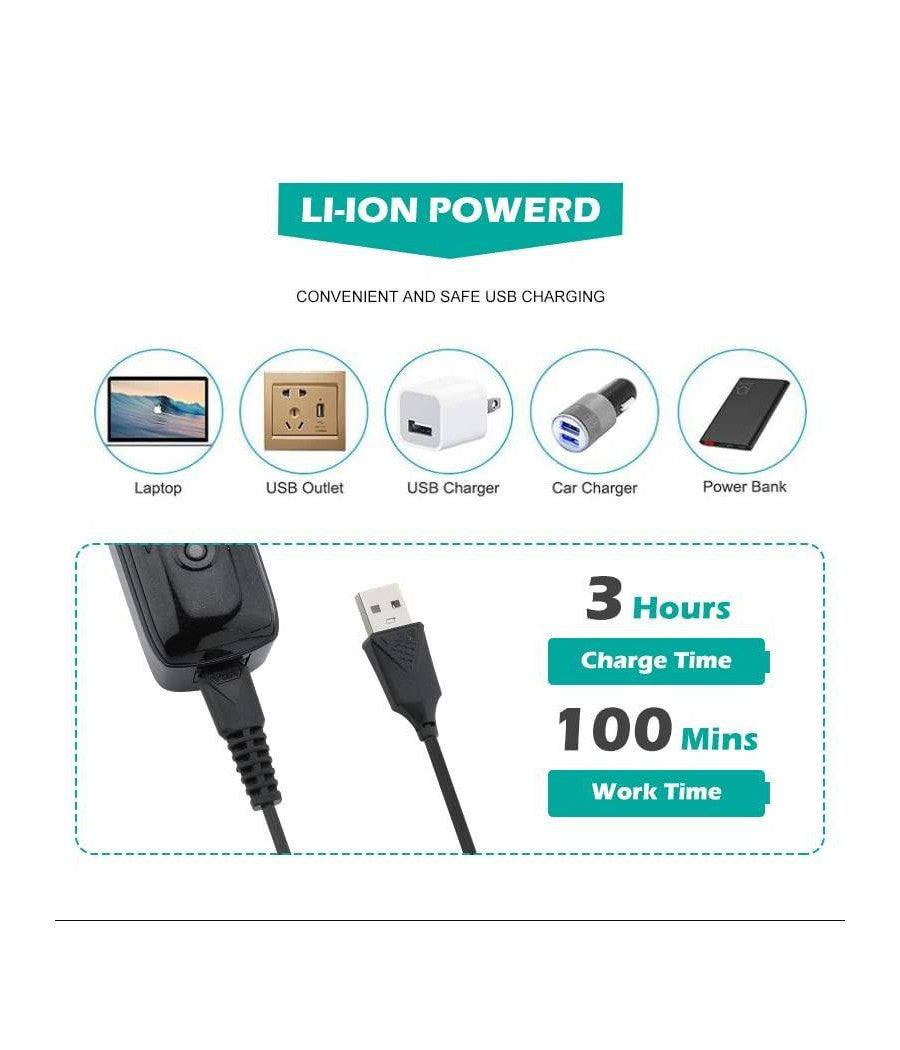 Tagliacapelli Uomo Professionale Senza Filo Ricaricabile A Batteria 0 Mm Vgr653         