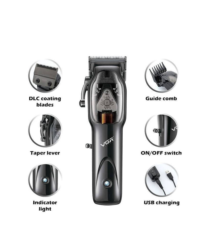 Tagliacapelli Uomo Professionale Senza Filo Ricaricabile A Batteria 0 Mm Vgr653         