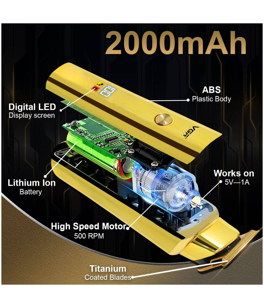 Tagliacapelli Uomo Taglia Capelli Macchinetta Professionale Ricaricabile Vgr 947         