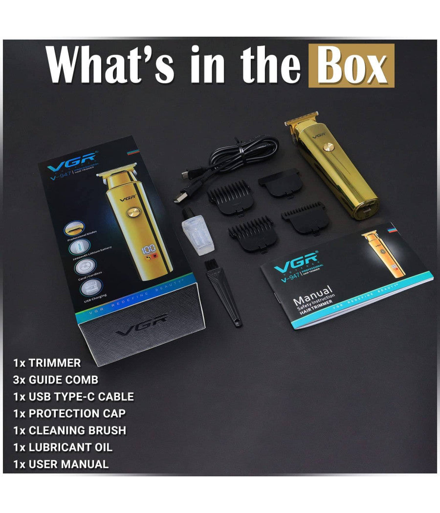 Tagliacapelli Uomo Taglia Capelli Macchinetta Professionale Ricaricabile Vgr 947         