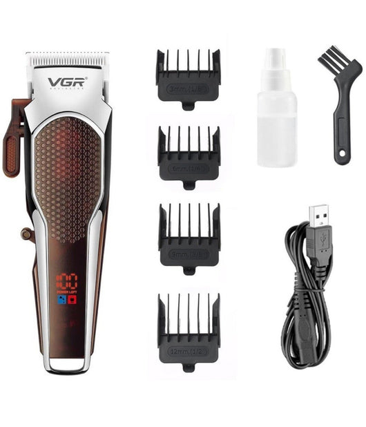 Tagliacapelli Usb Ricaricabile Professionale Cordless Con Display Digitale V-189         