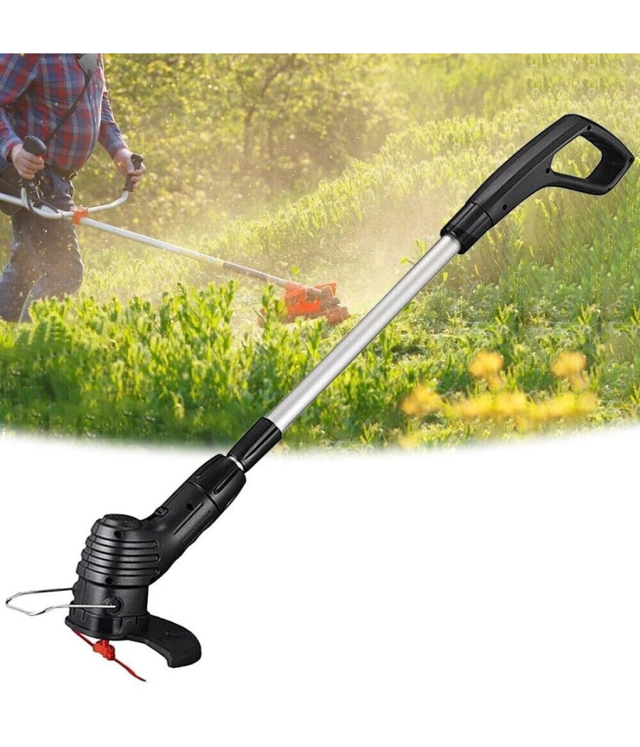 Tagliaerba Tosaerba Elettrico Portatile Ricaricabile Telescopico Erba Prato 0826         