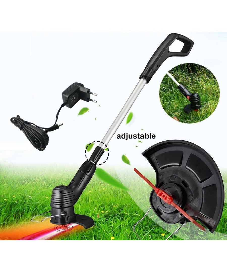 Tagliaerba Tosaerba Elettrico Portatile Ricaricabile Telescopico Erba Prato 0826         