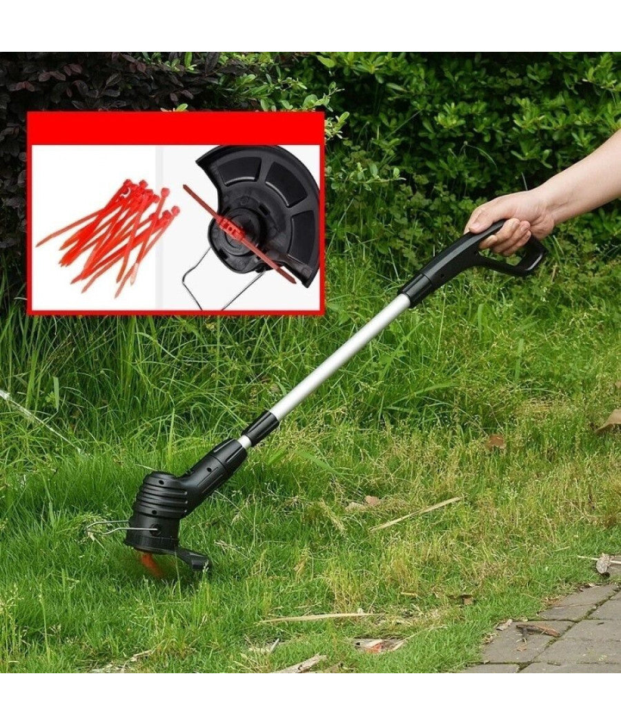 Tagliaerba Tosaerba Elettrico Portatile Ricaricabile Telescopico Erba Prato 0826         