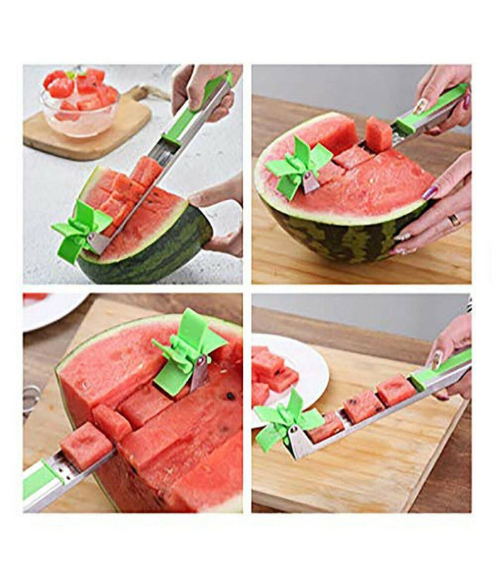 Taglianguria Mulino A Vento Anguria Multiuso Cucina Taglio Della Frutta Cubetti         