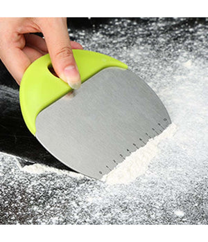 Tagliapasta Pizza Multifunzione Spatola Rotondo In Acciaio Inox Con Righello         