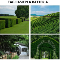 Tagliasiepi a Batteria Per Giardino, Tosasiepi Elettrico Senza Fili Con Lama In Acciaio 52Cm