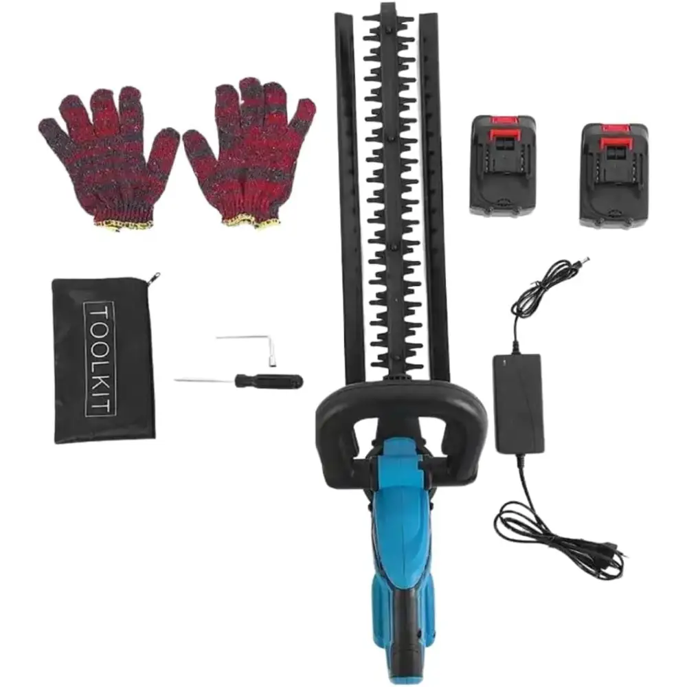 Tagliasiepi a Batteria Per Giardino, Tosasiepi Elettrico Senza Fili Con Lama In Acciaio 52Cm
