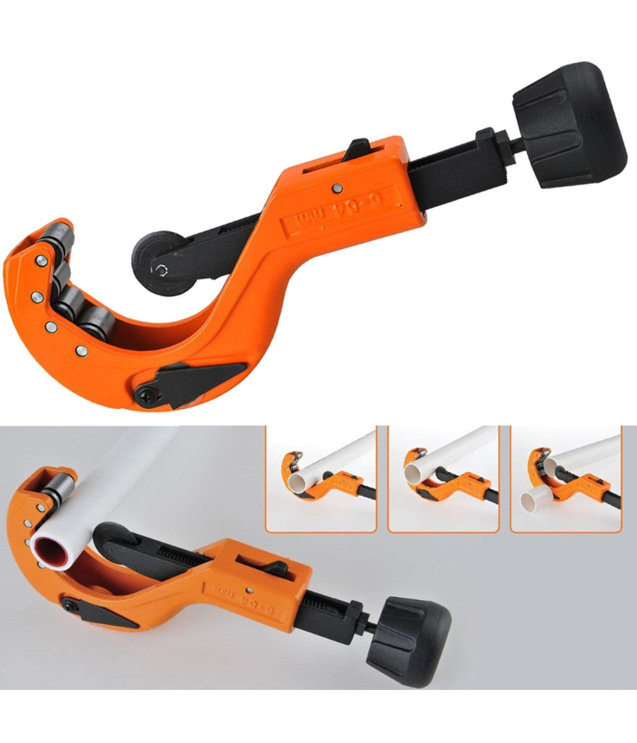 Tagliatubo Tagliatubi A Rotella Per Tubi 6-64mm In Rame Polietilene Pvc Resina         